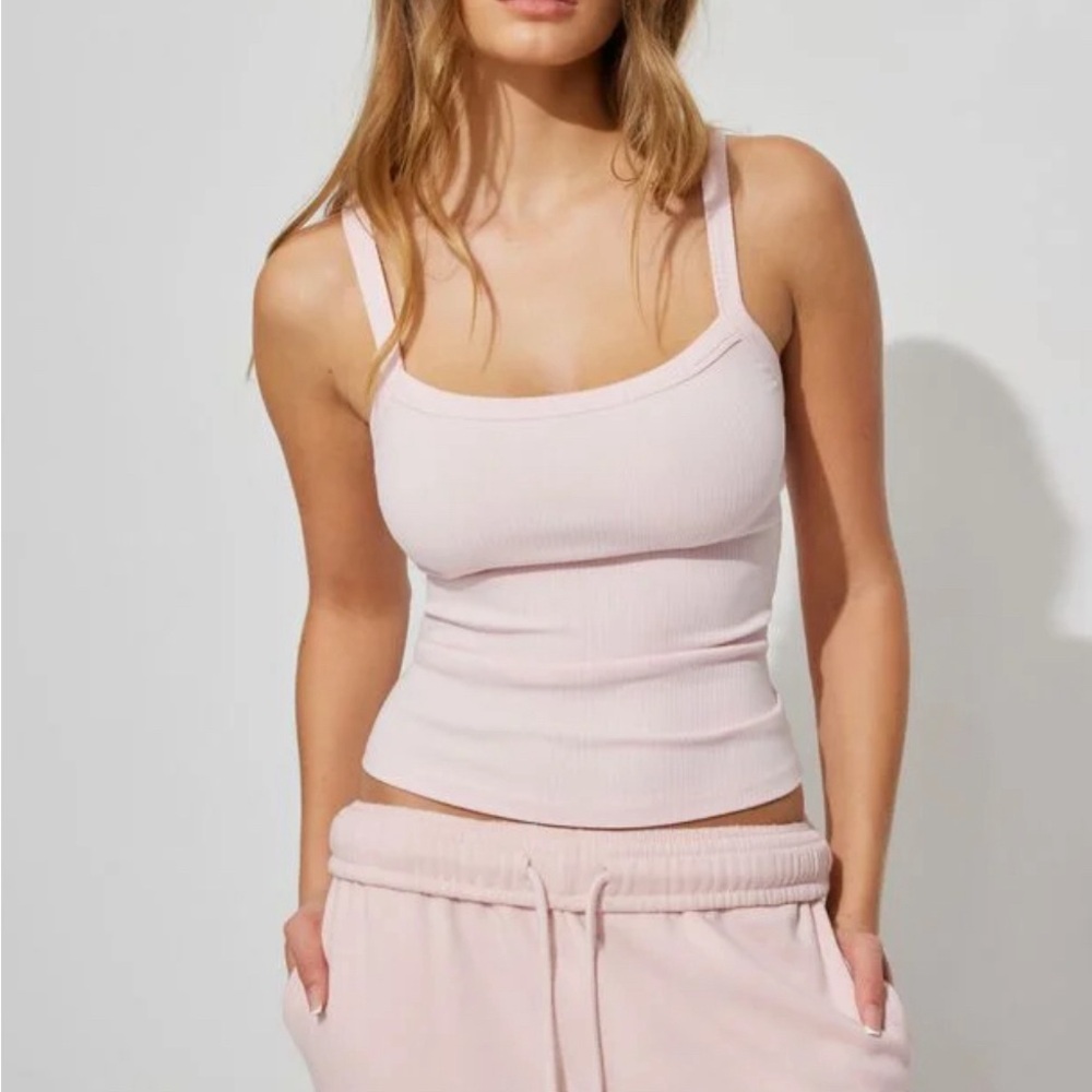 GARAGE scoop neck light pink cami size xxs/xs NEW WITH TAGS